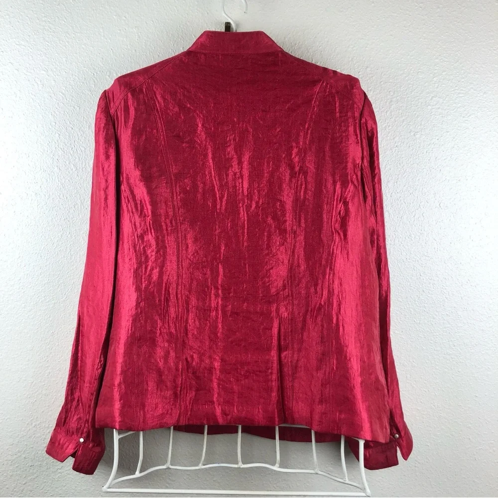 Chico’s Red Jacket - Picture 10 of 11